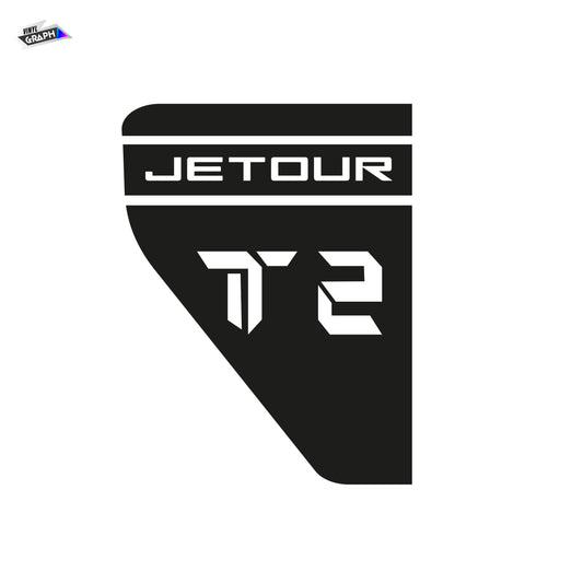 Jetour T2 Fender Wing Decals (2 Pcs) – Side Vinyl Stickers for Chery Jetour | Mactac Material | Multiple Colors