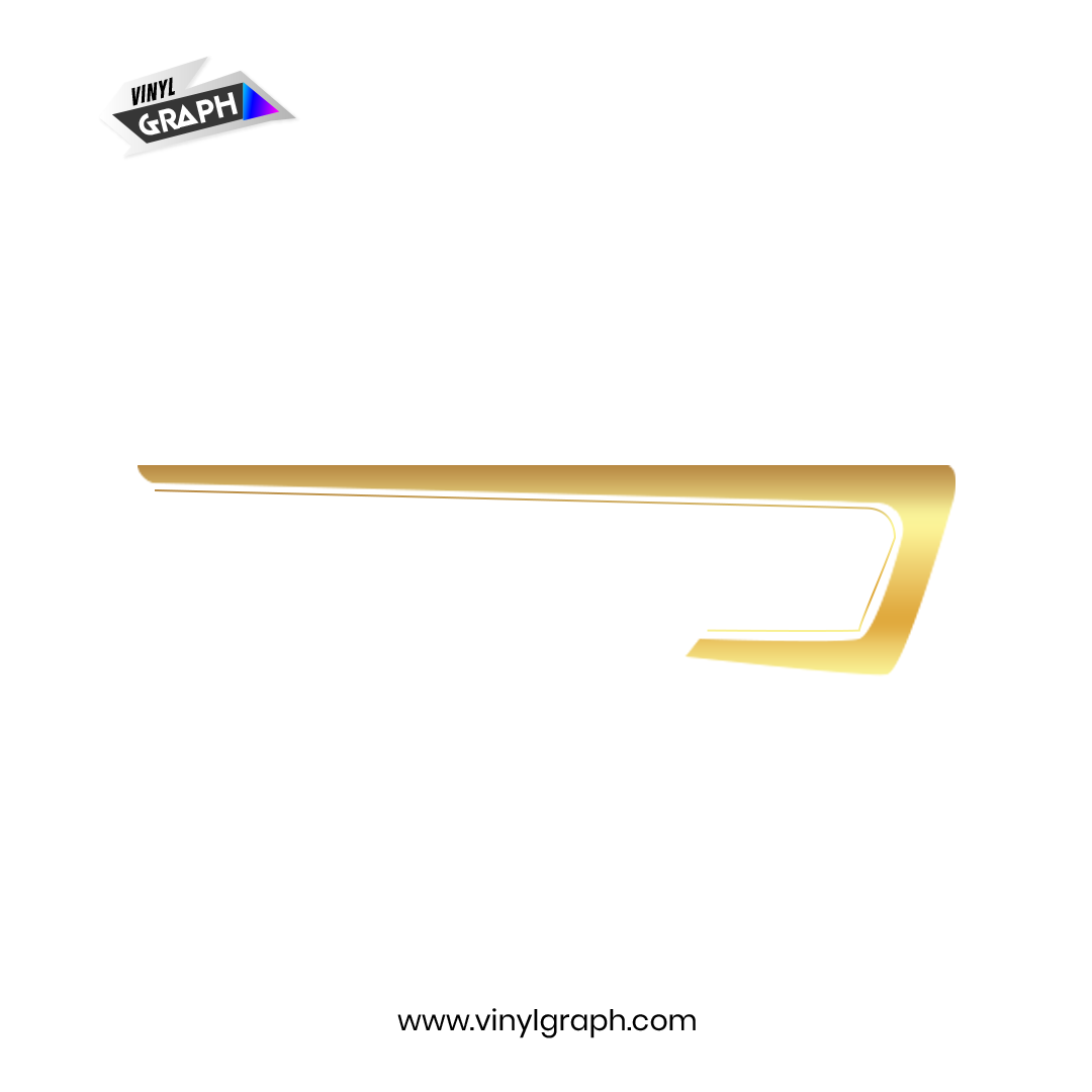VinylGraph Custom Racing Stripe Kit – Gold Performance Edition